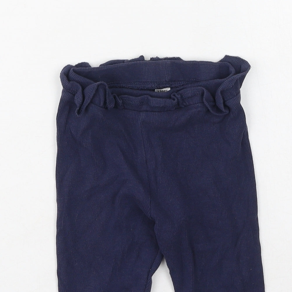 Dunnes Stores Girls Blue  Cotton Jogger Leggings Size 18-24 Months