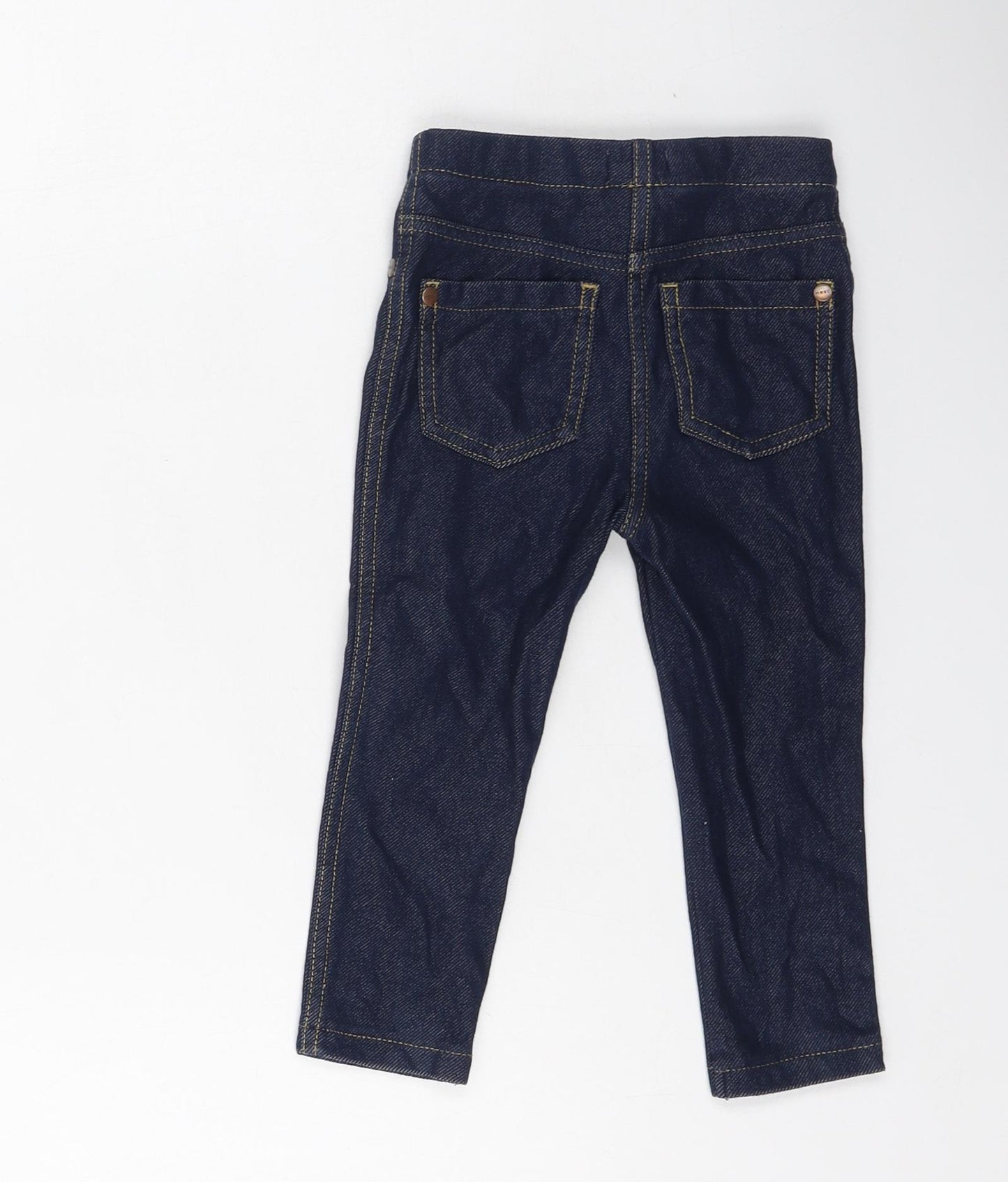 F&F Girls Blue  Cotton Jogger Jeans Size 24 Months