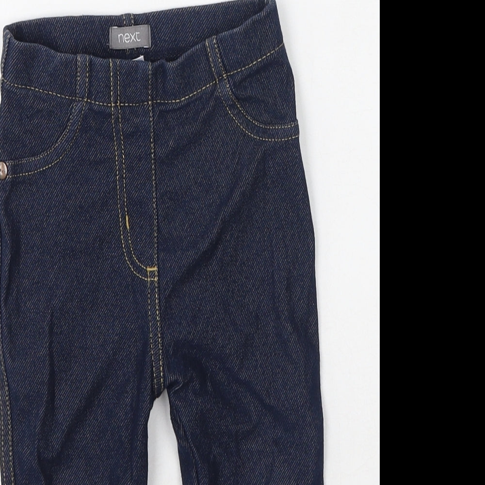 F&F Girls Blue  Cotton Jogger Jeans Size 24 Months