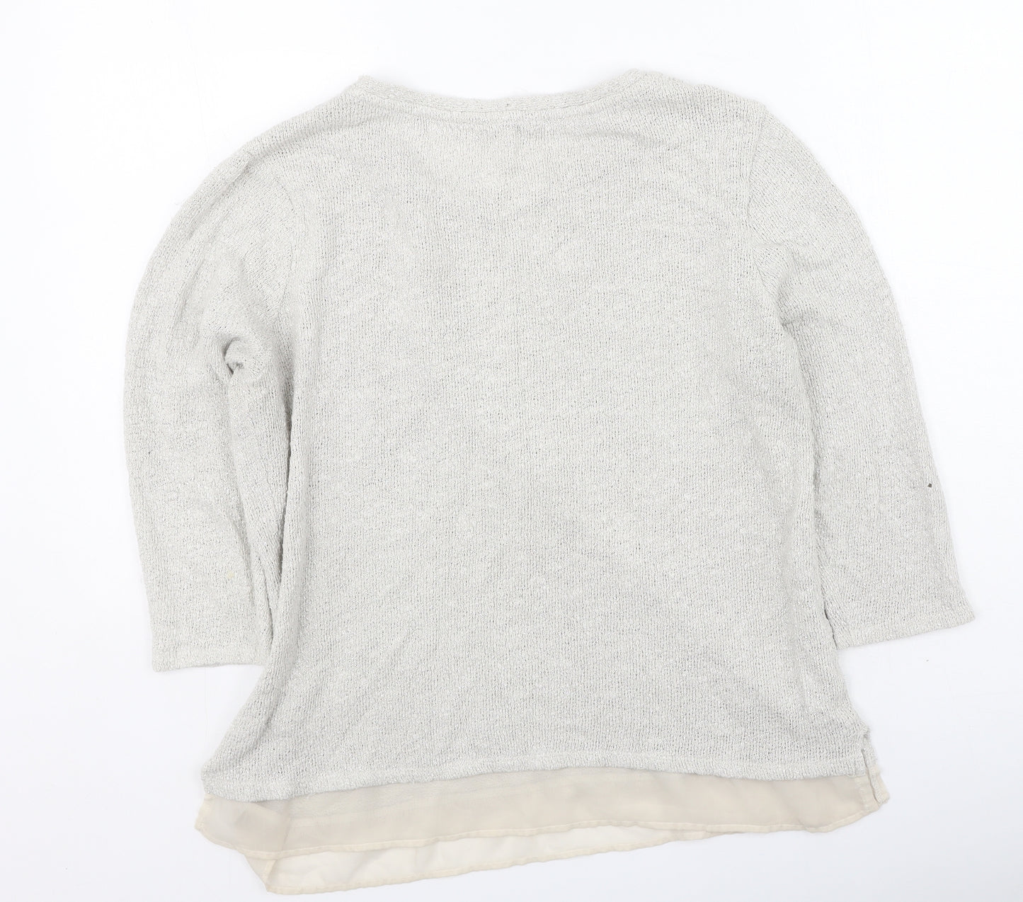 TU Womens Beige Round Neck  Cotton Pullover Jumper Size 18   - Butterflies