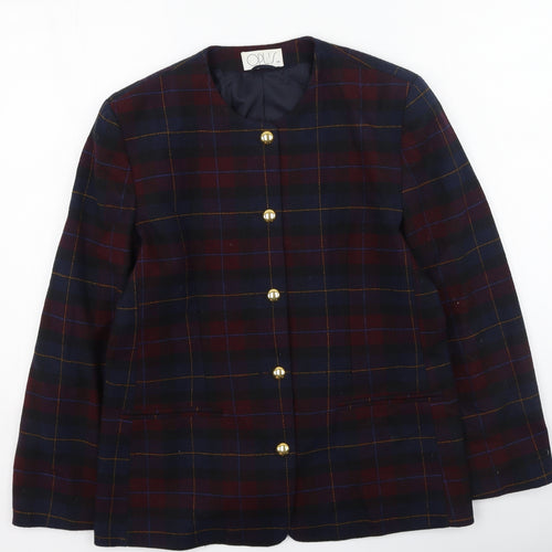 OPUS Womens Multicoloured Plaid  Jacket  Size 14