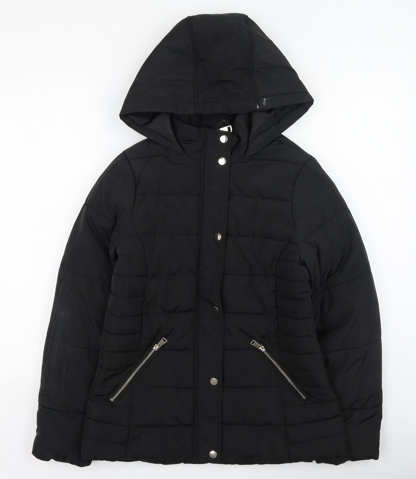 Dorothy Perkins Womens Black   Puffer Jacket Coat Size 8