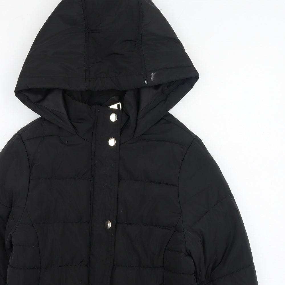 Dorothy Perkins Womens Black   Puffer Jacket Coat Size 8