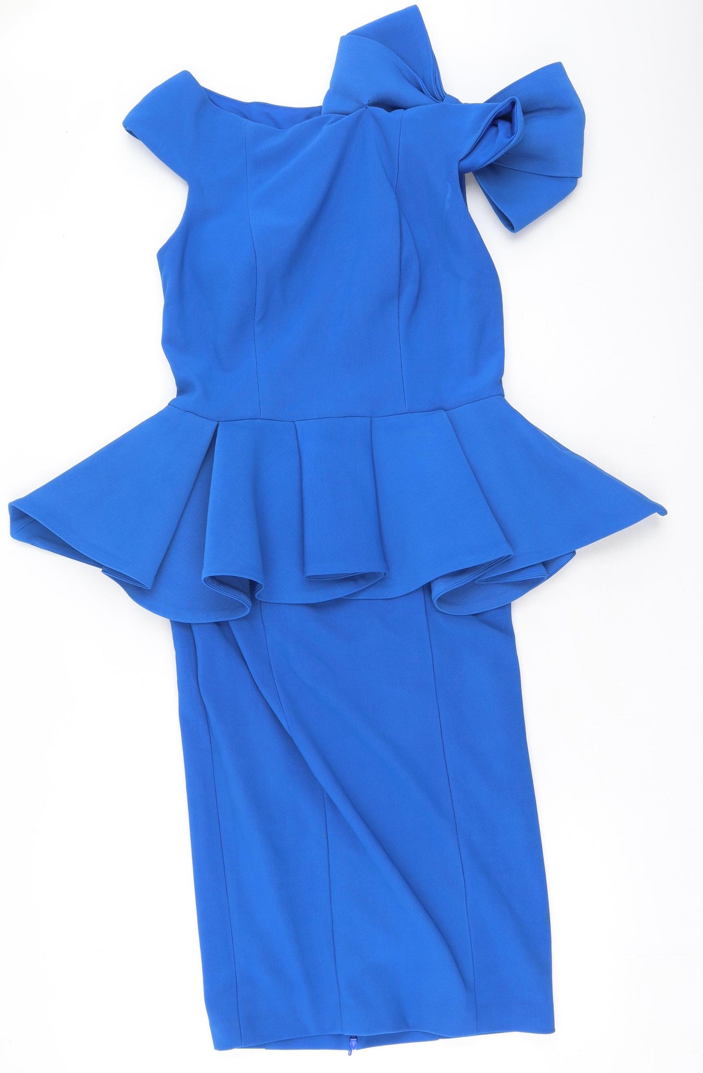 Forever Unique Womens Blue  Polyester Bodycon  Size 12  Round Neck