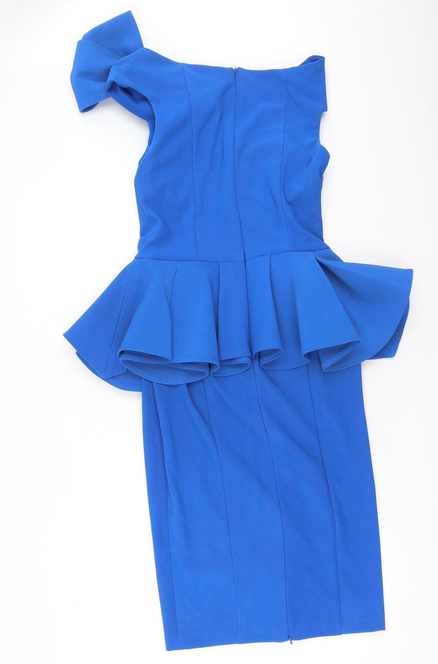 Forever Unique Womens Blue  Polyester Bodycon  Size 12  Round Neck