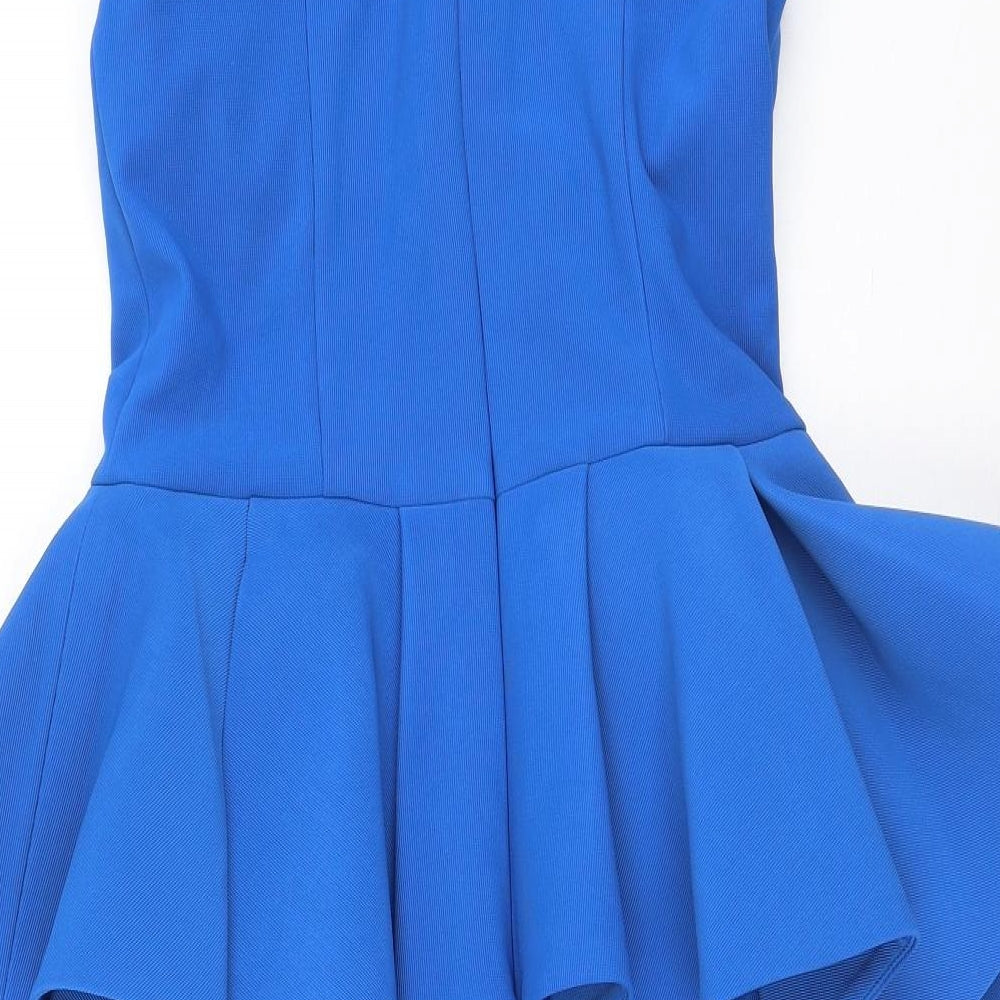 Forever Unique Womens Blue  Polyester Bodycon  Size 12  Round Neck