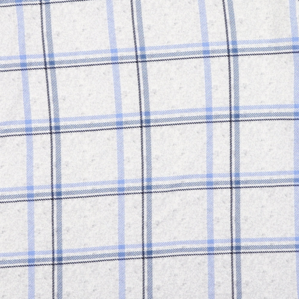 Nutmeg Womens Grey Round Neck Plaid Polyester Pullover Jumper Size 18