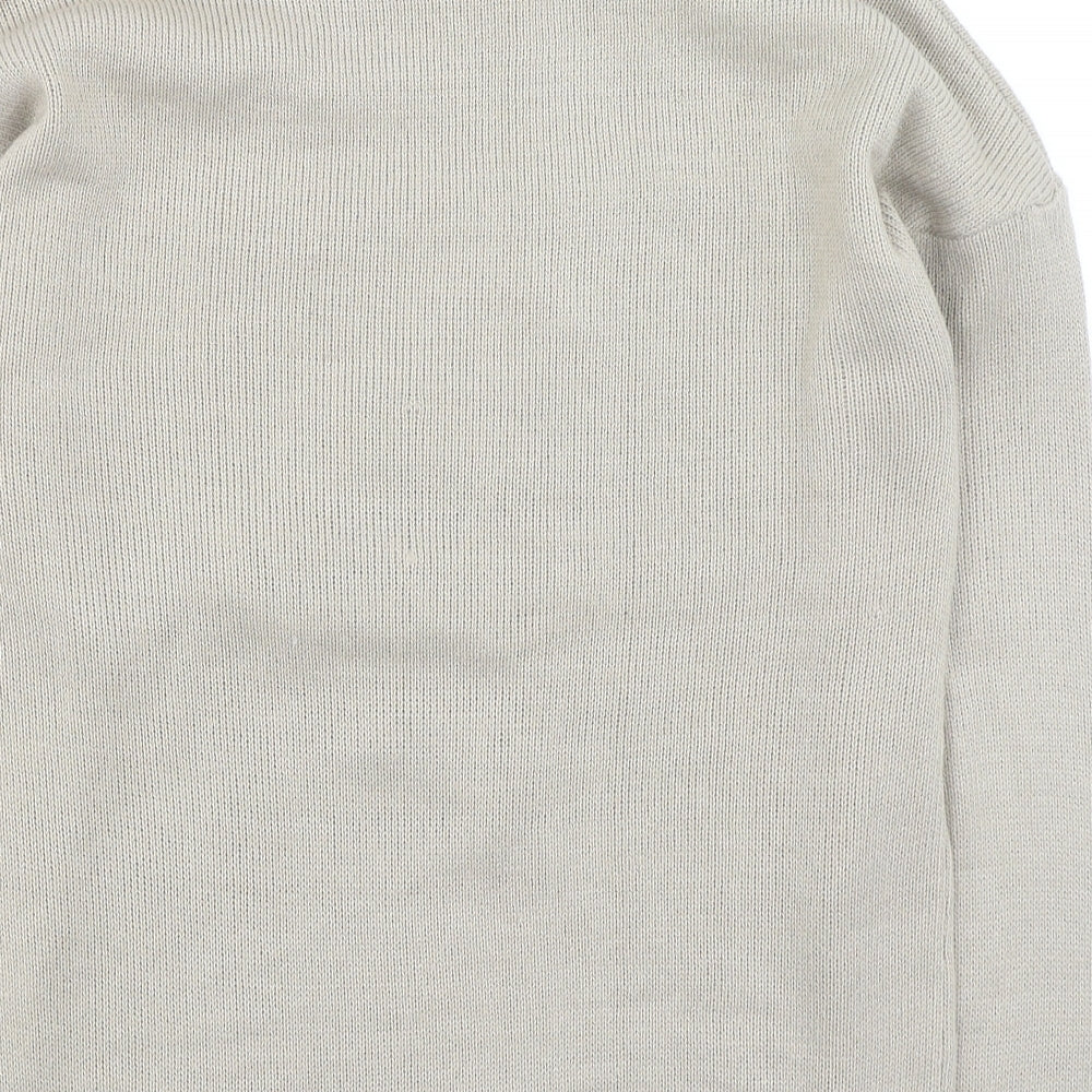 Pep&co  Womens Beige Round Neck  Acrylic Pullover Jumper Size M   - Christmas Jumper