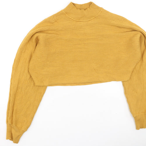 New Look Womens Yellow  Viscose Pullover Sweatshirt Size L