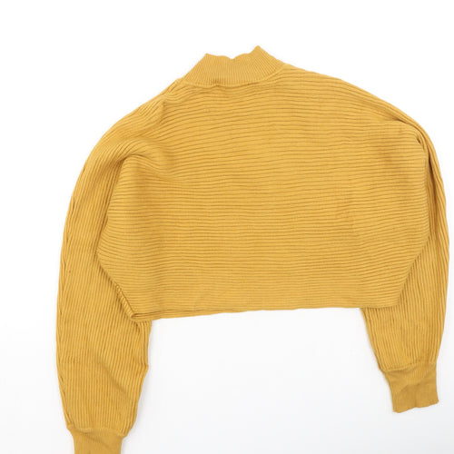New Look Womens Yellow  Viscose Pullover Sweatshirt Size L