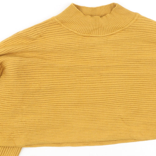 New Look Womens Yellow  Viscose Pullover Sweatshirt Size L