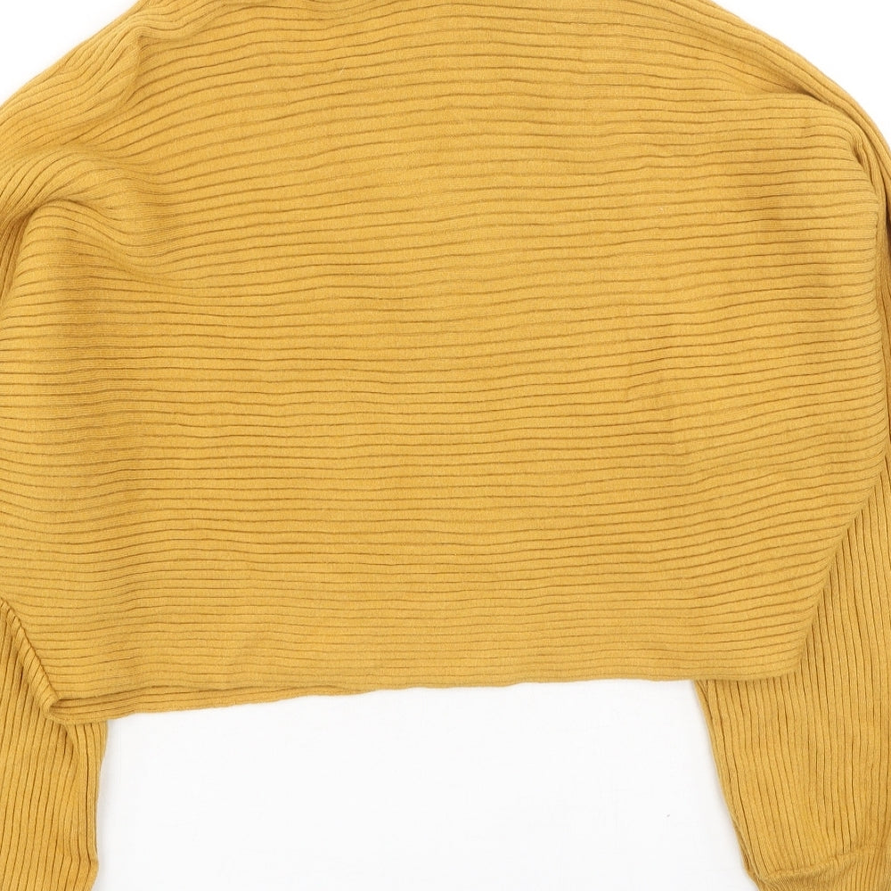 New Look Womens Yellow  Viscose Pullover Sweatshirt Size L