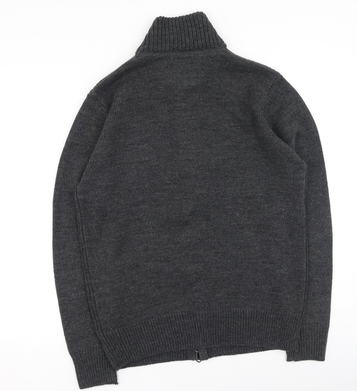 Kensington Mens Grey  Acrylic Full Zip Sweatshirt Size M