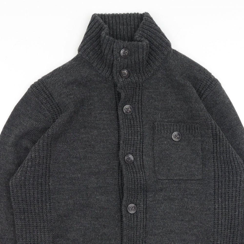 Kensington Mens Grey  Acrylic Full Zip Sweatshirt Size M