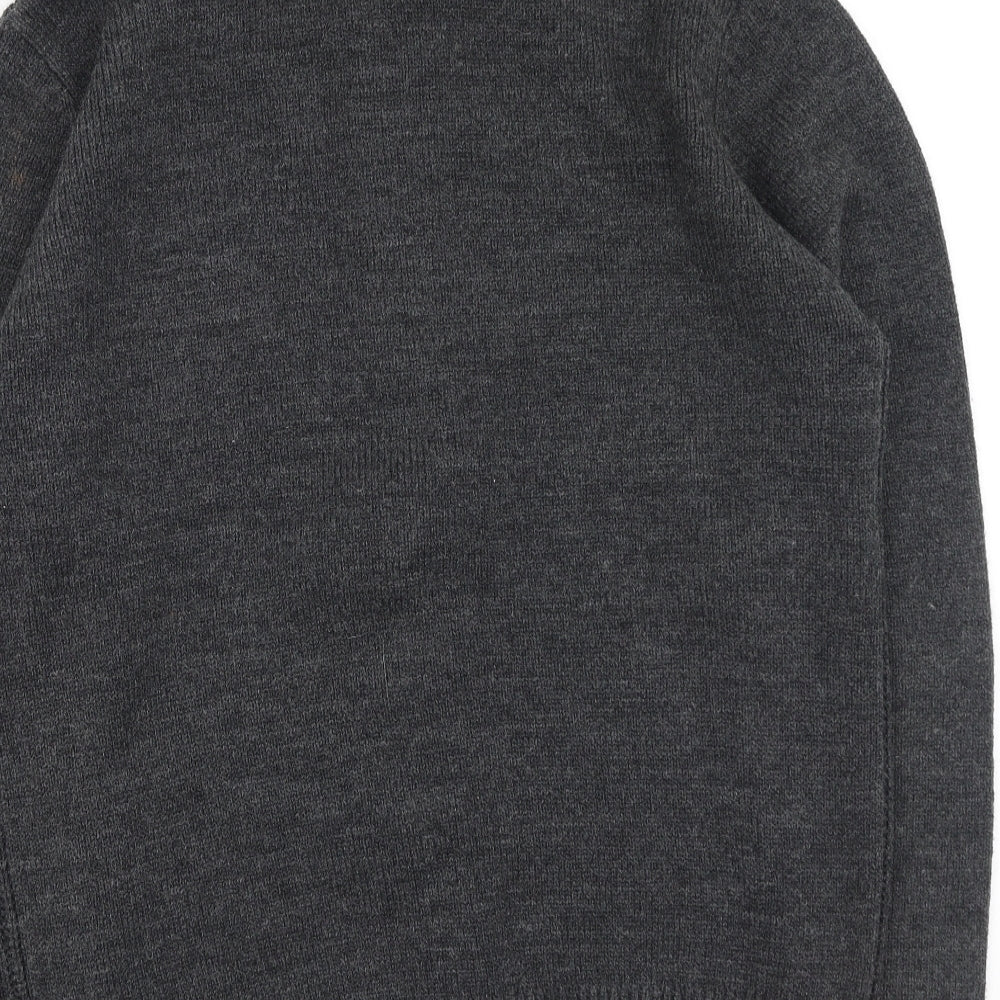 Kensington Mens Grey  Acrylic Full Zip Sweatshirt Size M