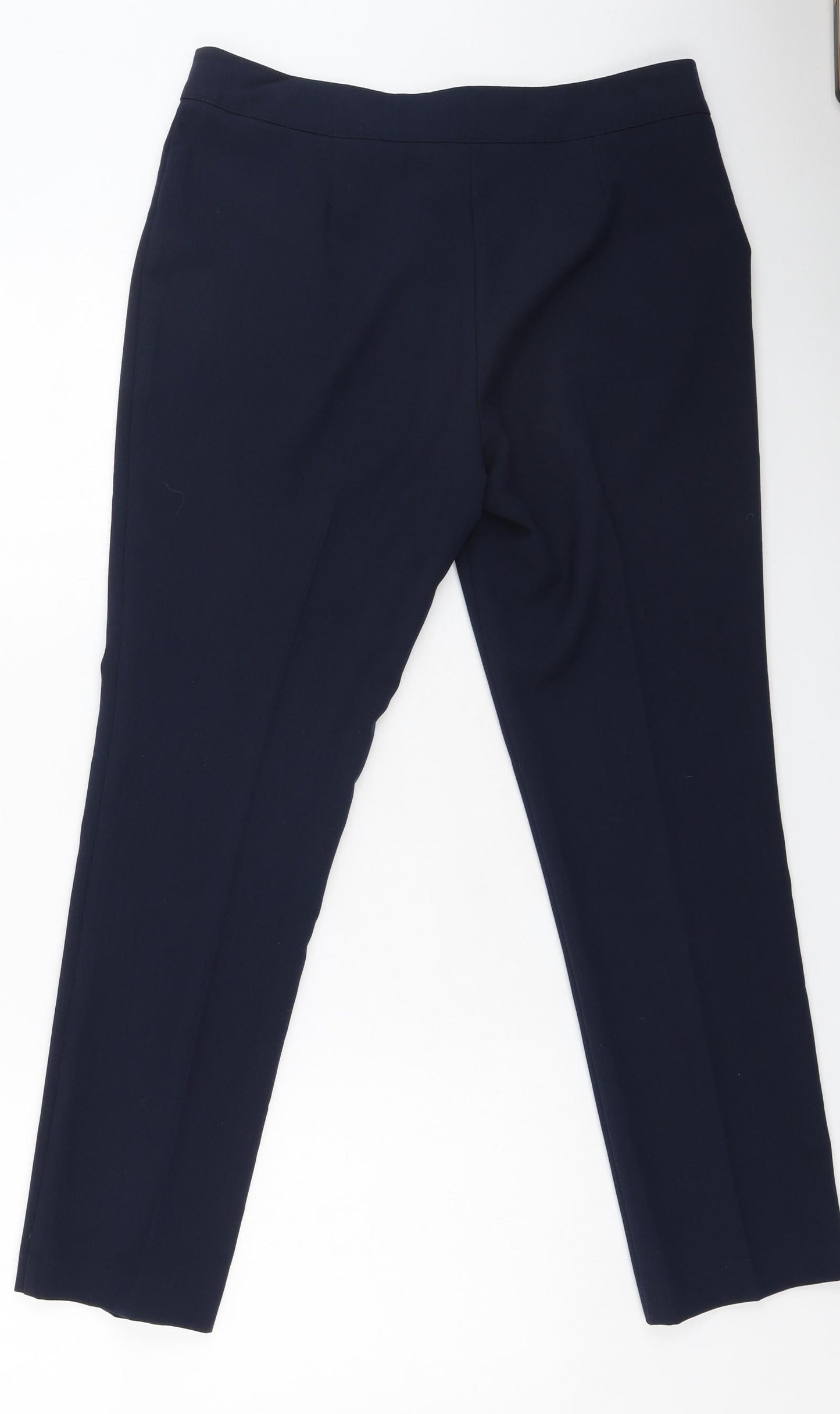 Classic Womens Blue  Polyester Trousers  Size 12 L27 in Regular