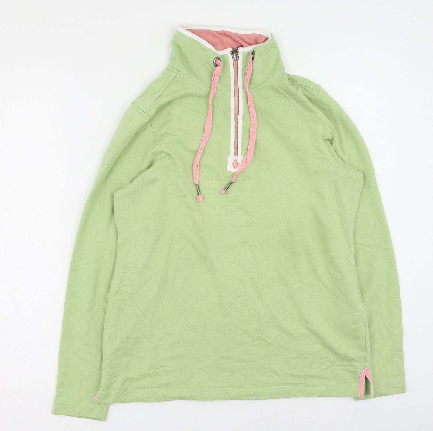 Tay Berry Womens Green High Neck  Viscose Pullover Jumper Size S