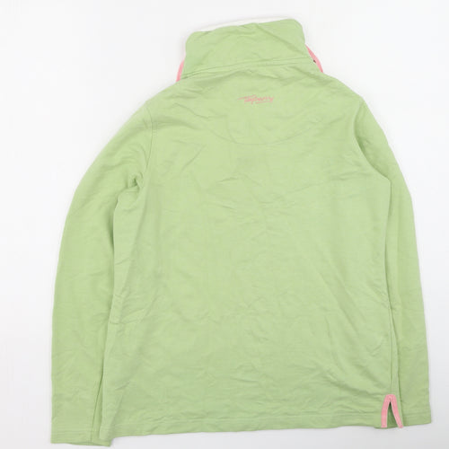 Tay Berry Womens Green High Neck  Viscose Pullover Jumper Size S
