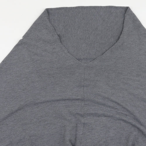 Paul Costelloe Womens Grey Round Neck  Viscose Shrug Jumper Size M