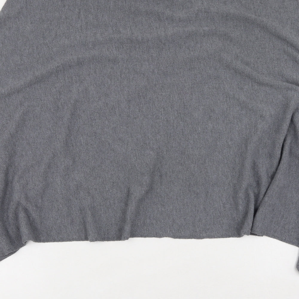 Paul Costelloe Womens Grey Round Neck  Viscose Shrug Jumper Size M