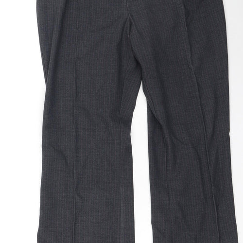 Dunnes Stores Womens Grey  Polyester Trousers  Size 12 L29 in Regular