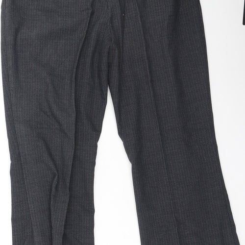 Dunnes Stores Womens Grey  Polyester Trousers  Size 12 L29 in Regular
