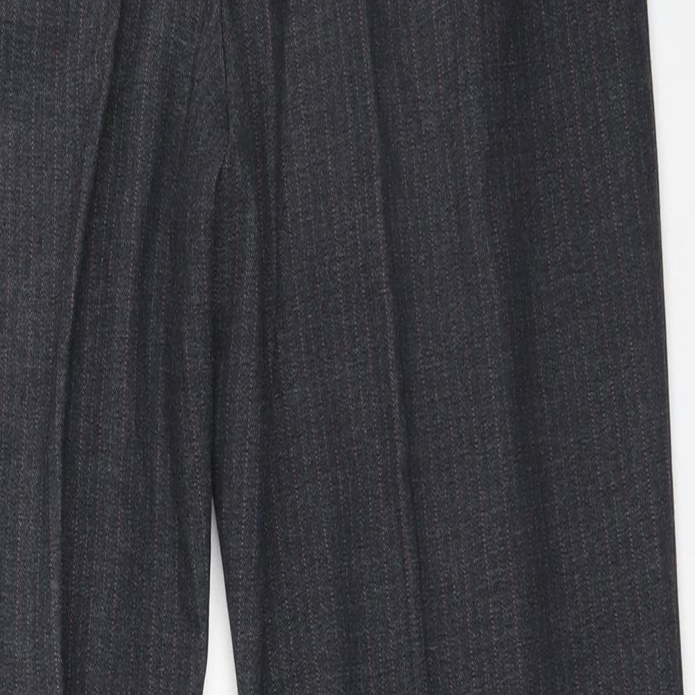 Dunnes Stores Womens Grey  Polyester Trousers  Size 12 L29 in Regular