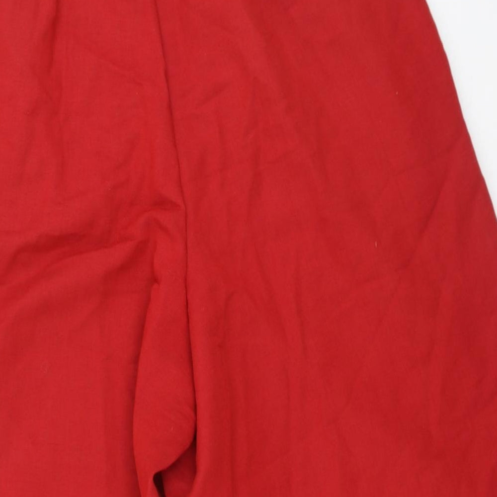 St Micheal  Womens Red  Viscose Mom Shorts Size 12 L14 in Regular