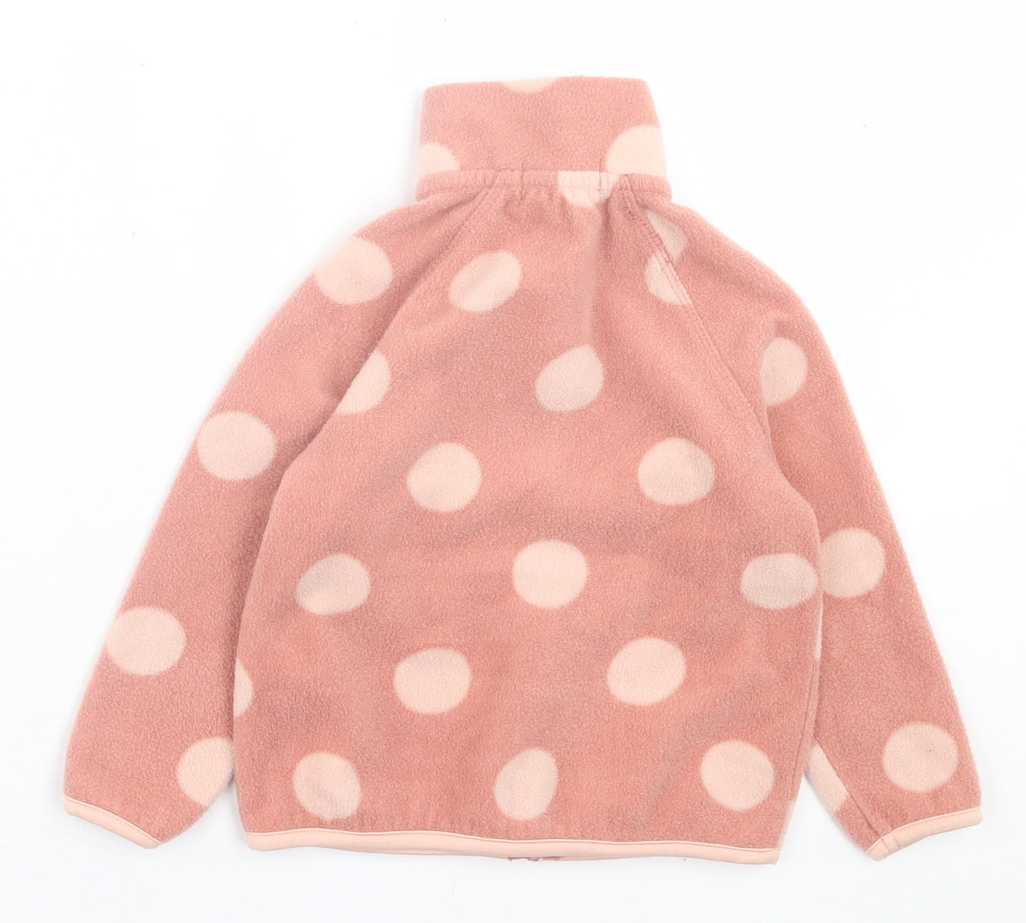 Primark Girls Pink Polka Dot Polyester Full Zip Sweatshirt Size 3-4 Years  Zip