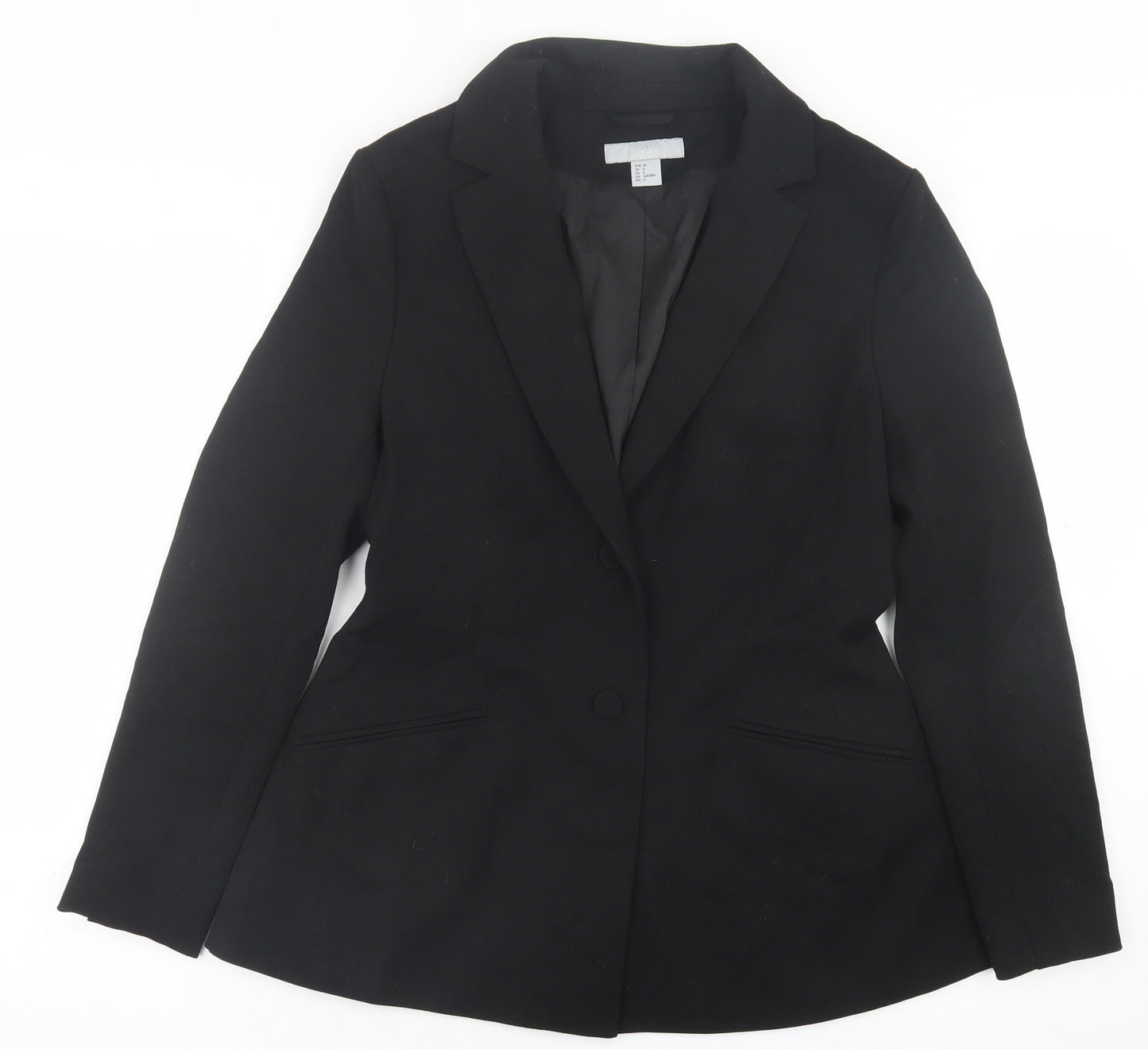 H&M Womens Black   Jacket Blazer Size 10  Button