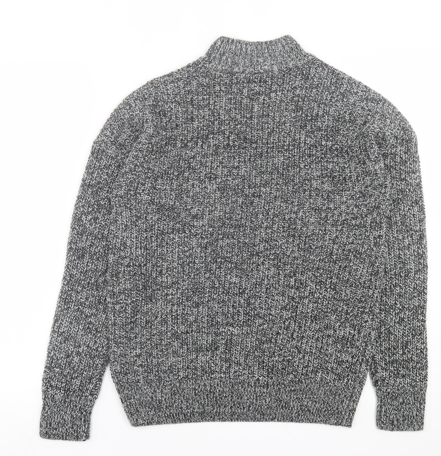pep&co Womens Grey High Neck  Acrylic Pullover Jumper Size 12