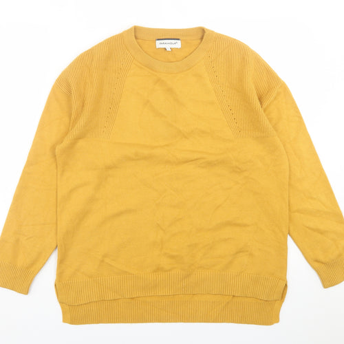Paramour Womens Yellow Crew Neck  Viscose Pullover Jumper Size L