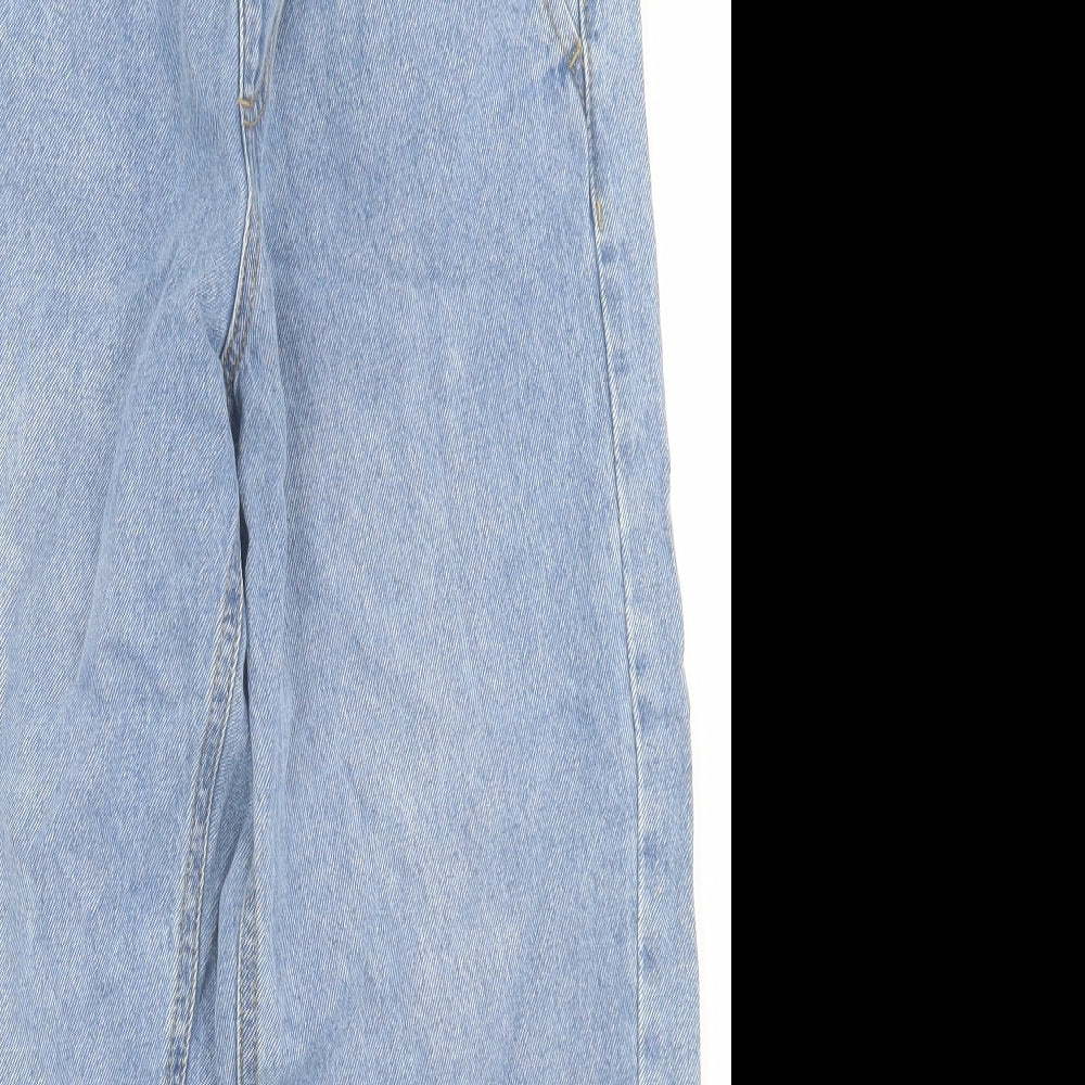 Denim & Co. Girls Blue  Cotton Capri Jeans Size 10-11 Years  Regular Tie