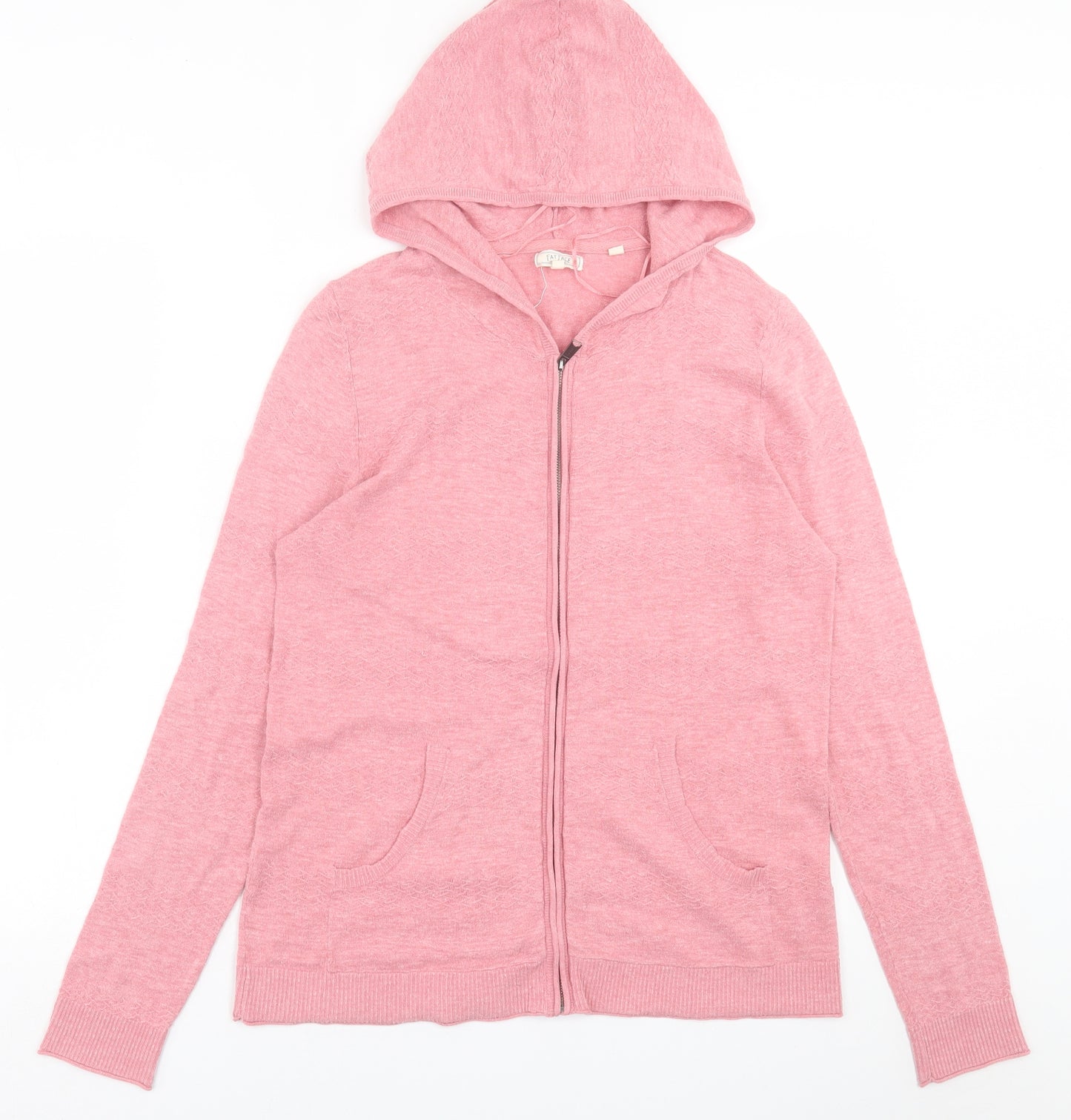 Fat Face Womens Pink  Cotton Full Zip Hoodie Size 10  Zip