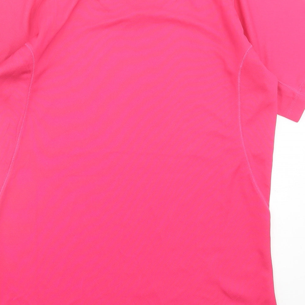 Karrimor Womens Pink  Polyester Basic T-Shirt Size 12 V-Neck Pullover
