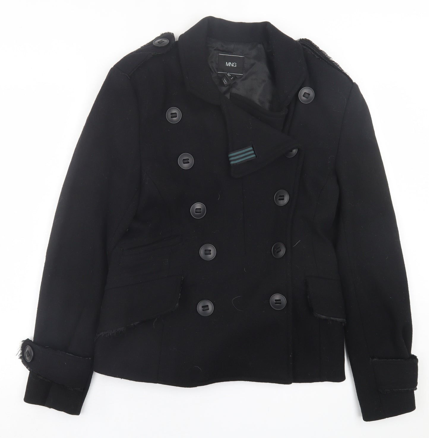 Mango Womens Black   Jacket  Size L  Button