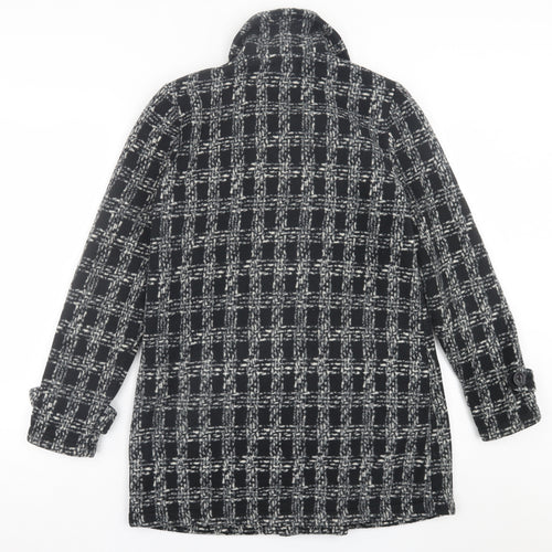 Effecti moda Womens Black Plaid  Jacket  Size S  Button