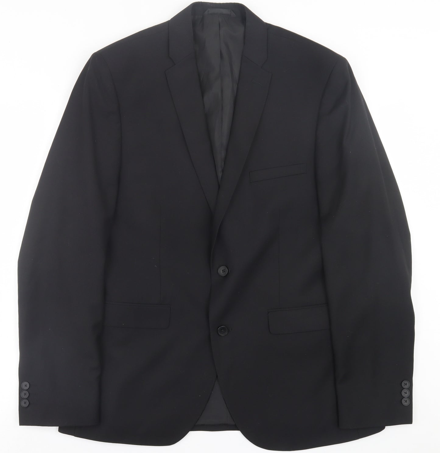 Burton Mens Black  Polyester Jacket Suit Jacket Size 42