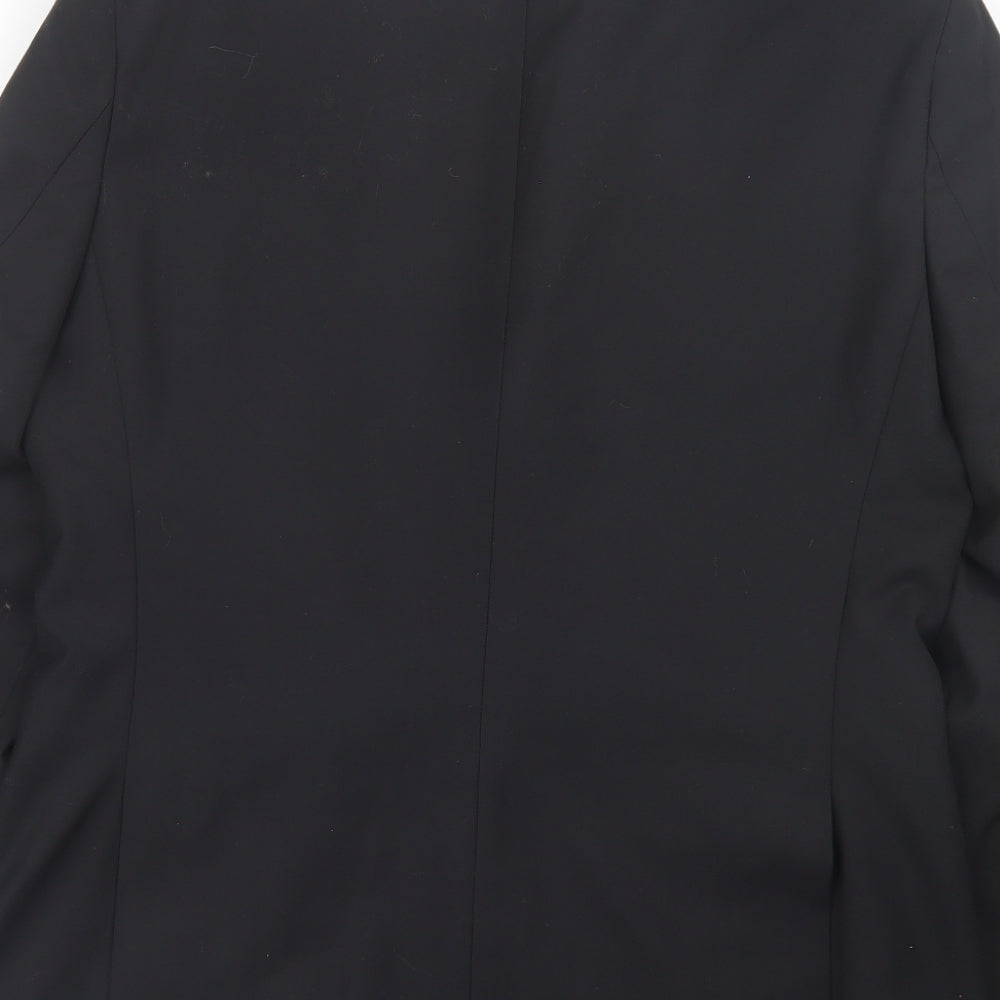 Burton Mens Black  Polyester Jacket Suit Jacket Size 42