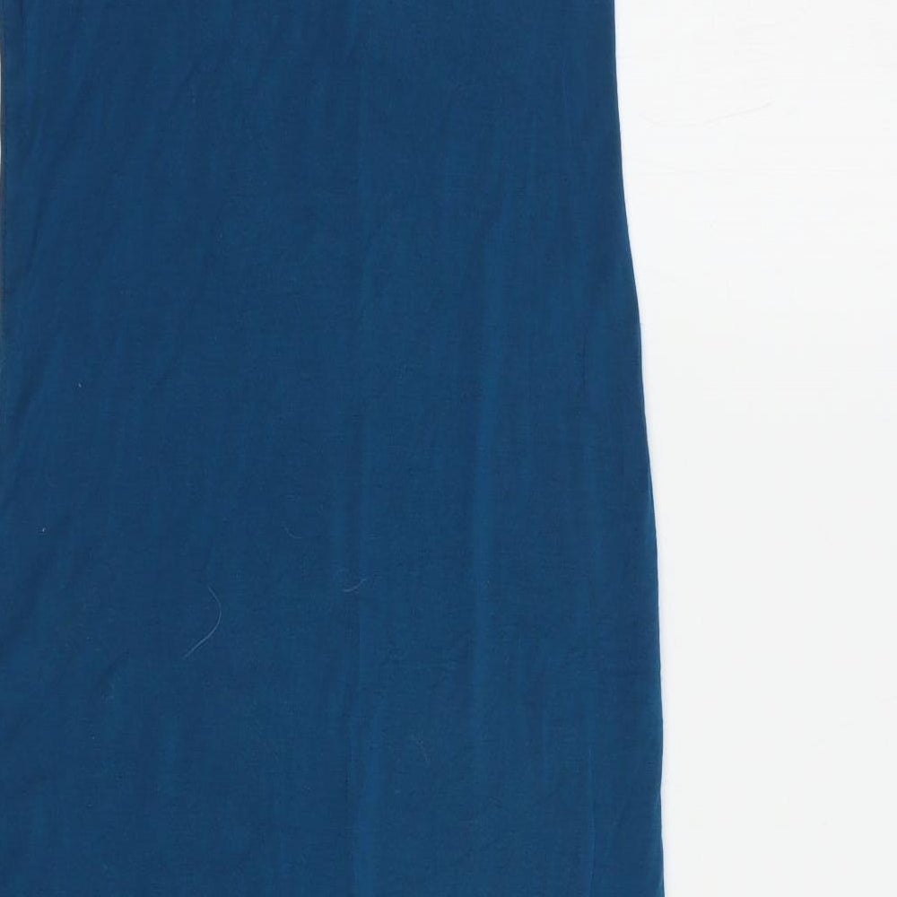 Style Womens Blue  Viscose Bodycon  Size S  Off the Shoulder Pullover