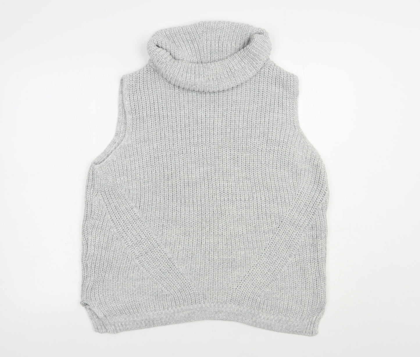 F&F Womens Grey Roll Neck  Acrylic Pullover Jumper Size 16