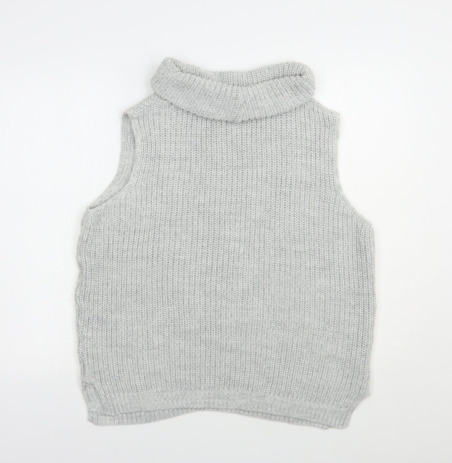 F&F Womens Grey Roll Neck  Acrylic Pullover Jumper Size 16