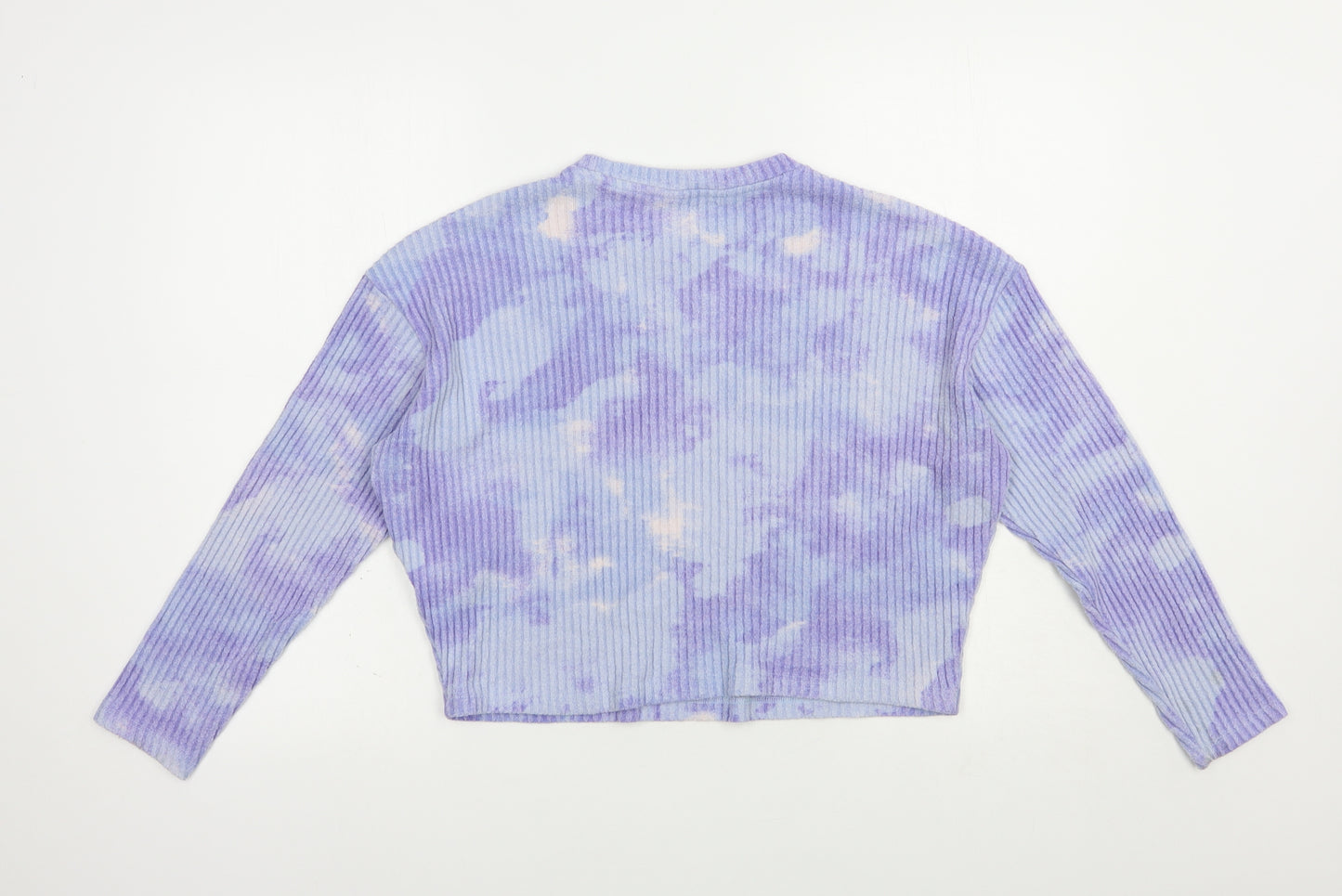 H&M Girls Purple Geometric Viscose Pullover Sweatshirt Size 12-13 Years  Pullover - Batik