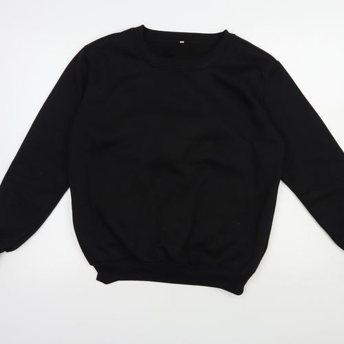 SheIn Womens Black  Polyester Pullover Sweatshirt Size M  Pullover - Angel Wings