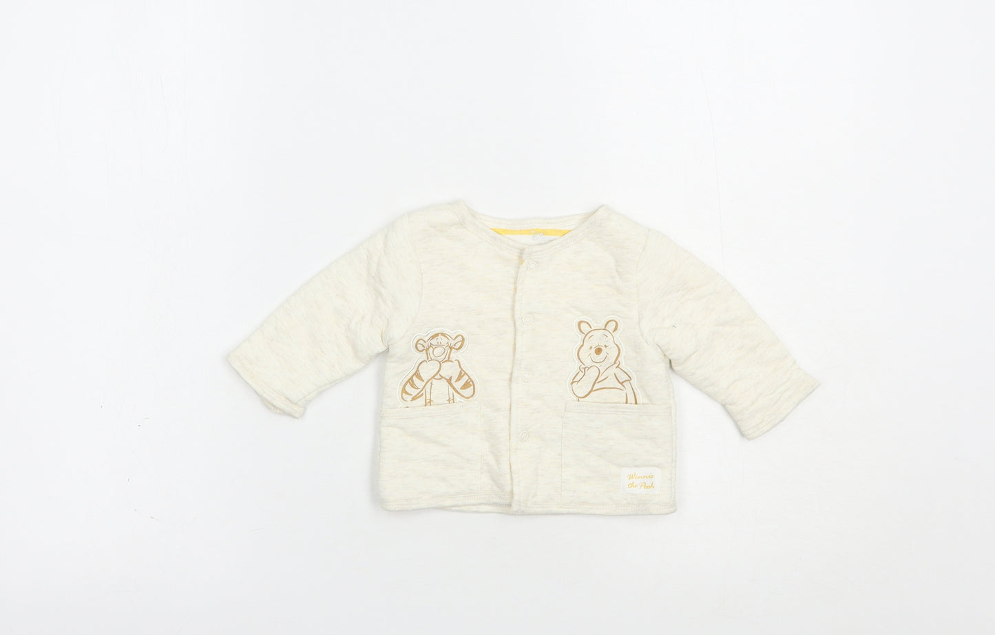 Primark Baby Beige   Basic Jacket Jacket Size 0-3 Months   Snap - Winnie the Pooh