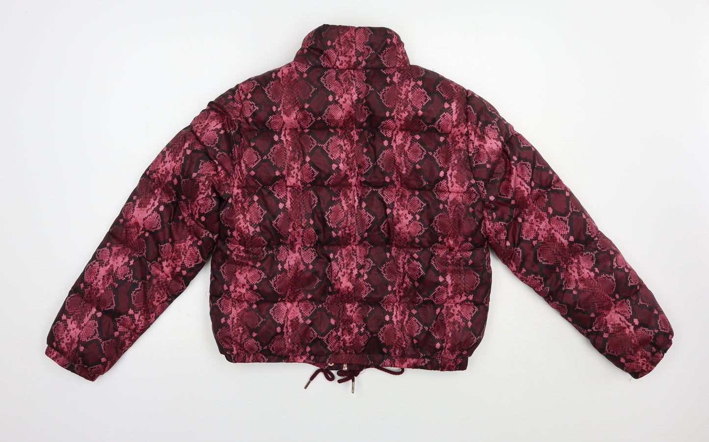 Ashley by 26 International Womens Purple Animal Print  Puffer Jacket Jacket Size M  Zip