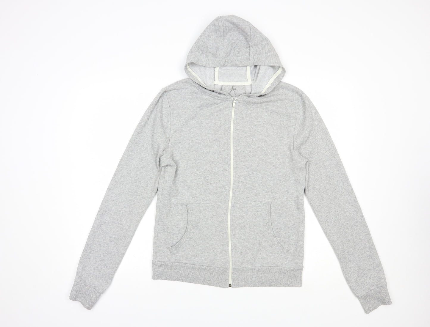 Atmosphere Womens Grey  Cotton Full Zip Hoodie Size 12  Zip