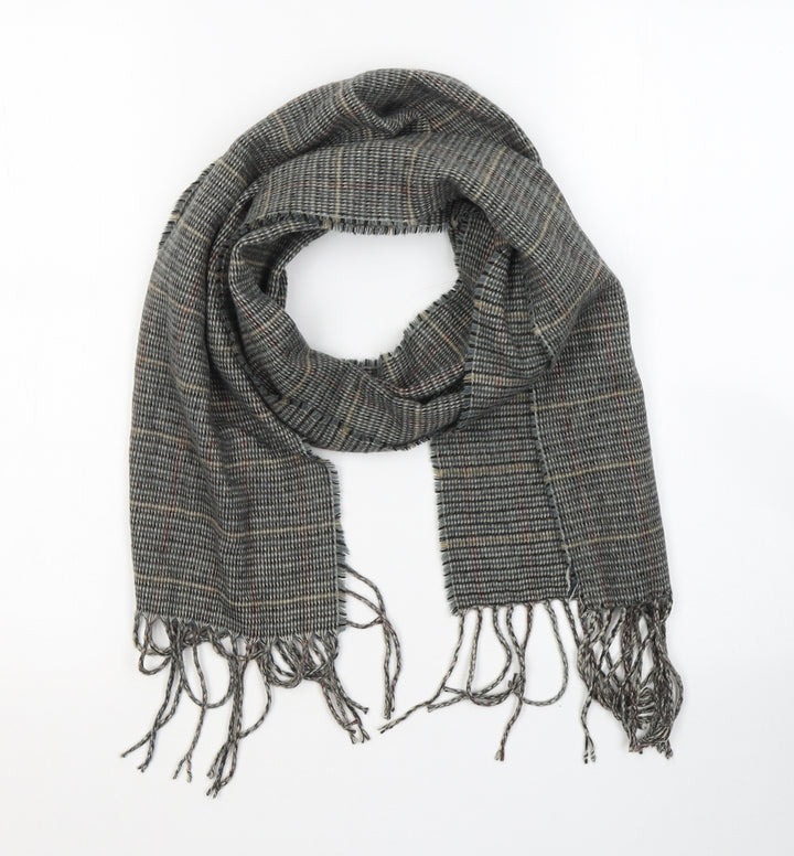 Preworn Unisex Green Geometric Acrylic Scarf