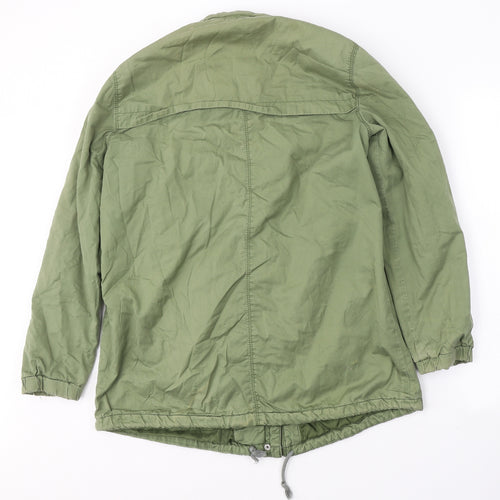 Divided by H&M Womens Green   Military Jacket Coat Size 12  Zip