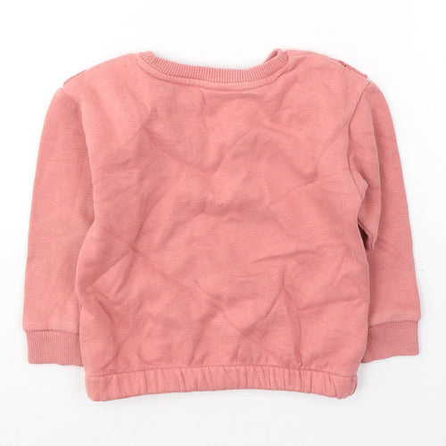 Nutmeg Girls Pink  Cotton Pullover Sweatshirt Size 3-4 Years  Pullover